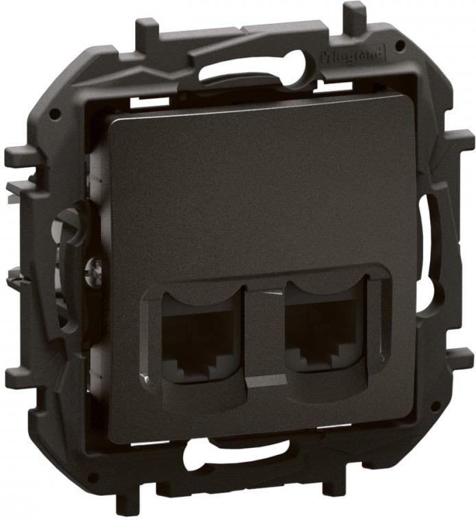 Розетка 2xRJ45 cat.5e UTP цвят Черен Niloe New Legrand, LEGRAND, NP4331BK