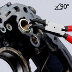 Зегер клещи под ъгъл 90°, Ø19-60мм, червена ръкохватка 170мм, Knipex - K4421J21