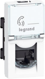 Розетка RJ45 cat.6A STP 1 мод. цвят бял Mosaic Legrand, LEGRAND, 76573