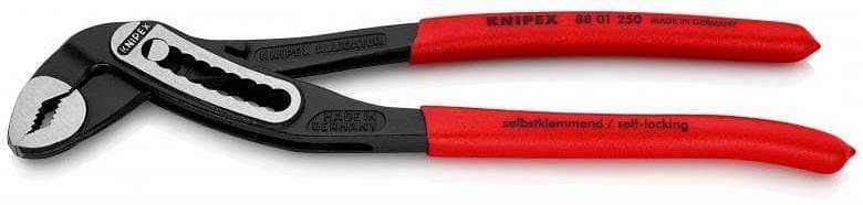 Клещи раздвижени Alligator, червена ръкохватка 180мм, Knipex - K8801180