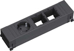Модул за POWER FRAME PVC 3M с 1х Шуко и 2х празни модула, цвят Черен, Bachmann, BACHMANN, B916.061