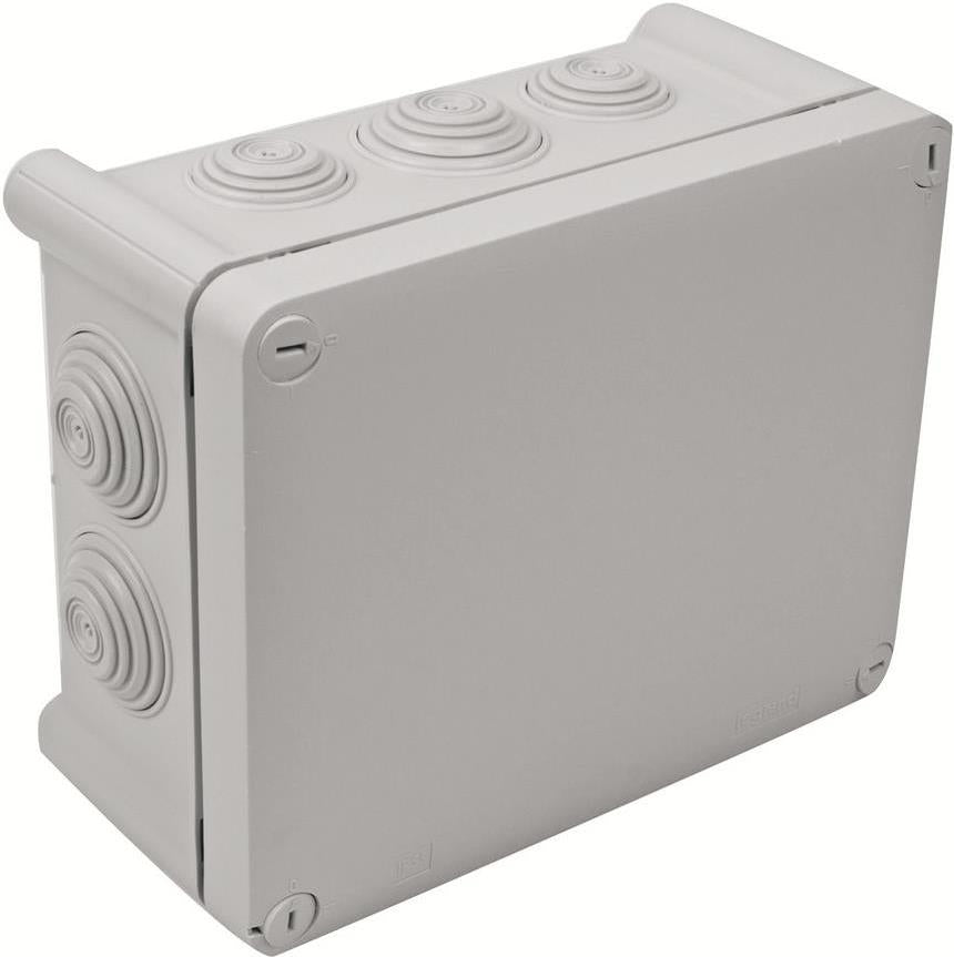 Разклонителна кутия открит монтаж 180x140x86мм IP55 цвят Сив Plexo Legrand, LEGRAND, 92052