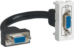 Розетка HD15-VGA 1 мод. с кабел 15см цвят бял Mosaic Legrand, LEGRAND, 78777