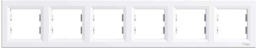 Рамка 6х цвят Бял Asfora SE, SCHNEIDER ELECTRIC, EPH5800621