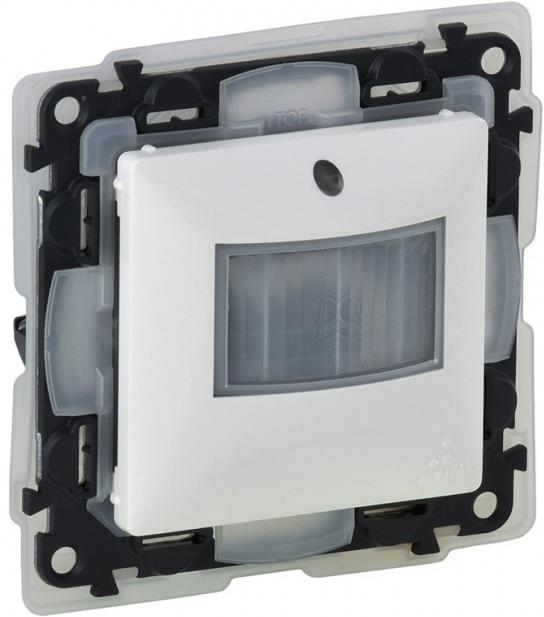 Датчик за движение PIR, 120°, обхват 8m @ h=1.2m, LED ≤ 100W, IP44, без неутрала, цвят бял Valena Life Legrand, LEGRAND, 752177A