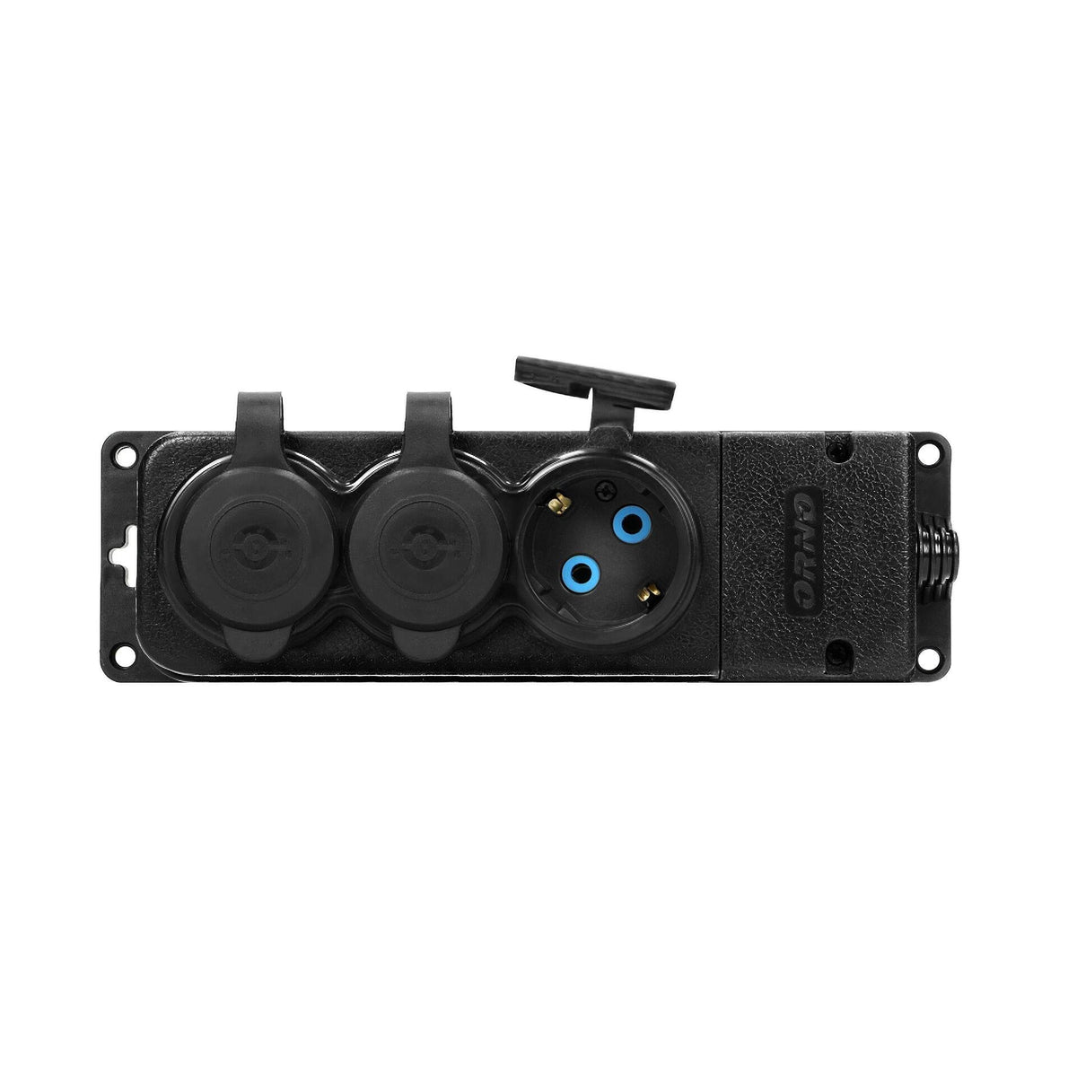 Троен контакт шуко, гумиран, IP44 ORNO OR-AE-13166(GS)