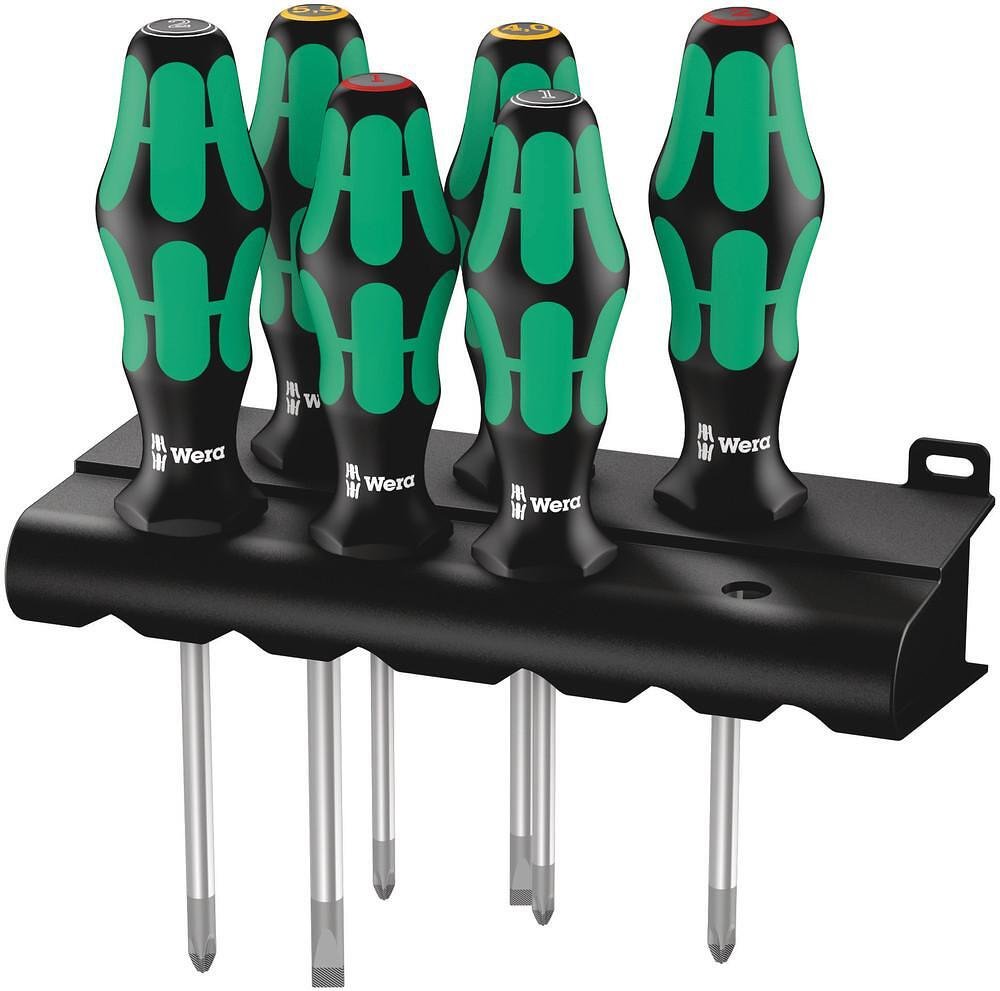 Комплект отвертки, 2x шлиц, 2x PH и 2x PZ, 3xx/6 Kraftform Plus Wera - W105622
