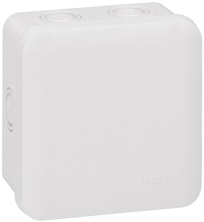 Разклонителна кутия открит монтаж 80x80x45мм гладка IP55 цвят Сив Plexo Legrand, LEGRAND, 92014