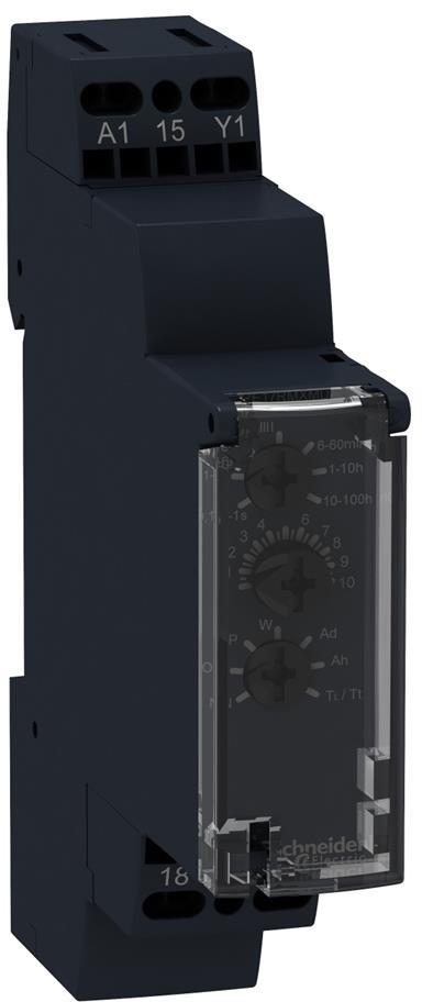 Реле за време, мултифункционално, 9x 0.1s...100h, 1c/o 8A, 24...240Vac SE, SCHNEIDER ELECTRIC НИСКО НАПРЕЖЕНИЕ, RE17RMXMU