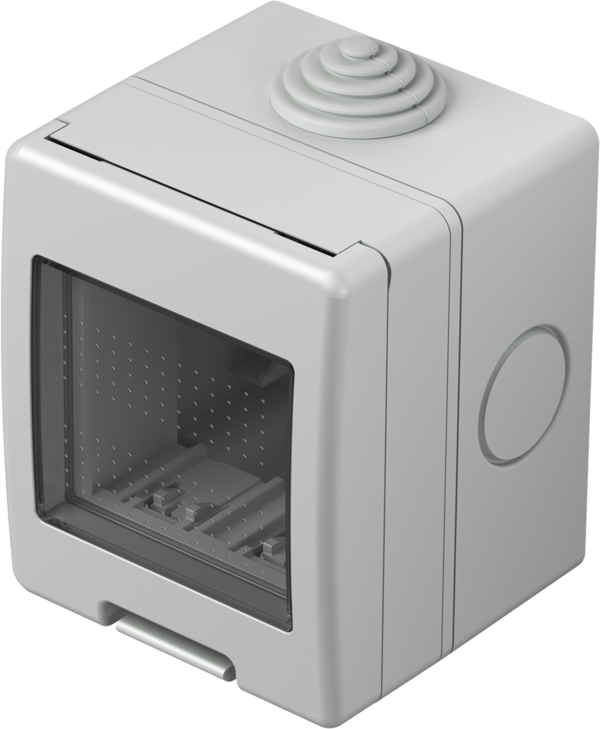Конзола за открит монтаж IP55 2 мод. цвят Сив Modul TEM, AQ20GY