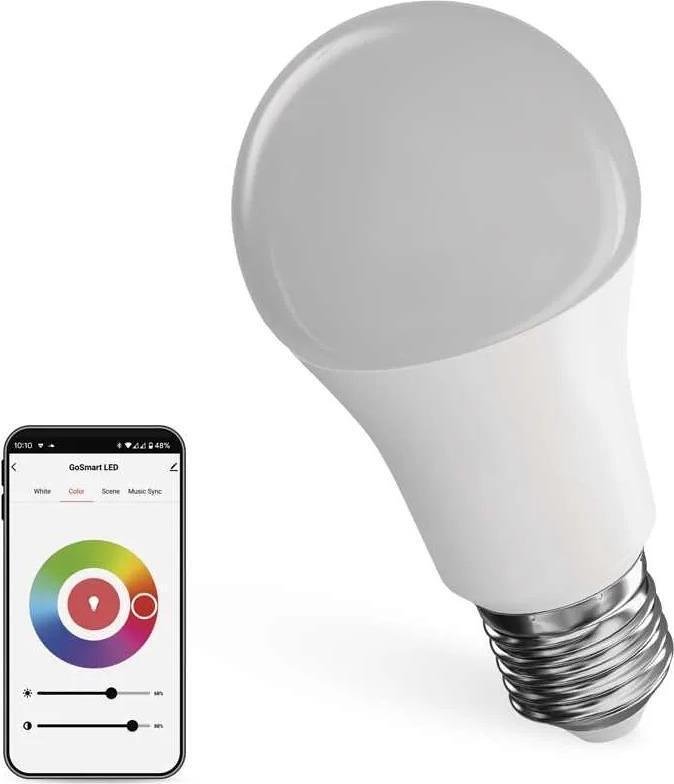Лампа LED 11W RGBW E27 A60 1050lm 200° димируема 20000h Wi-Fi GoSmart EMOS