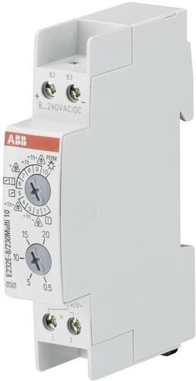Стълбищен автомат E232E-8/230-MULTI10, 10x 0.5m-20m, 1c/o 16A, 8…240Vac/dc 1 модул ABB, 2CDE010013R0511