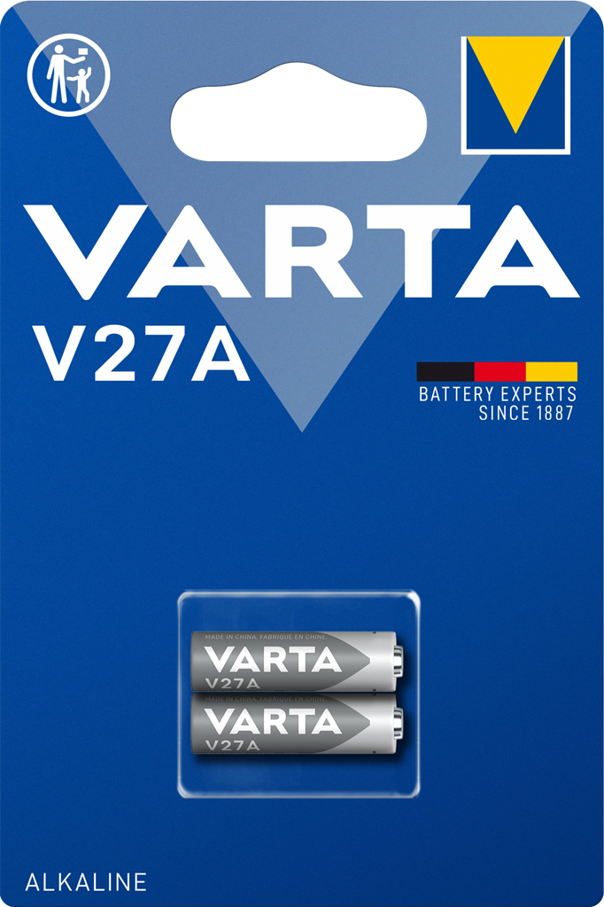 Батерия V27A 12V Alkaline (2 бр. блист.) Varta, VARTA, V27A-2