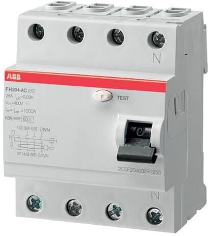 ДТЗ 4P 40A 30mА серия FH204 тип A ABB, 2CSF204102R1400