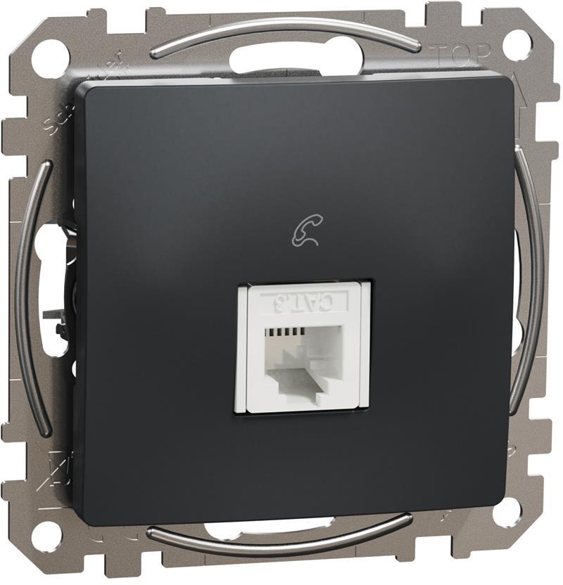 Розетка телефонна RJ11 цвят Антрацит Sedna SE, SCHNEIDER ELECTRIC, SDD114491