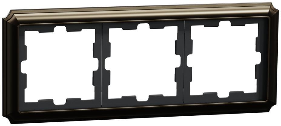 Рамка 3х цвят Мока D-Antique Merten SE, SCHNEIDER ELECTRIC, MEG4030-4752