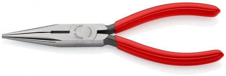 Клещи резачки с остър връх, червена ръкохватка 160мм, Knipex - K2501160
