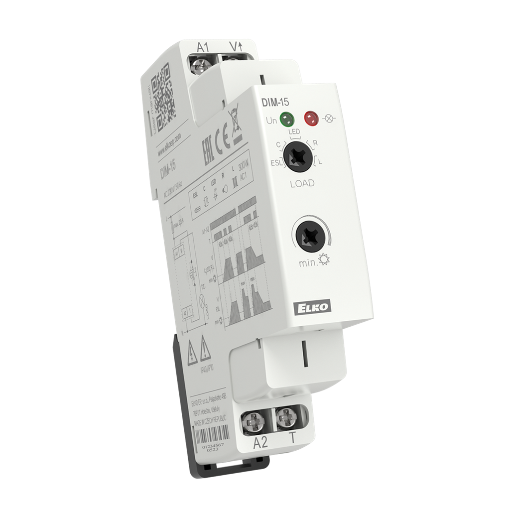 Димер универсален, LED 300VA, 230Vac, 1DIN, Elko EP, ELKO EP, DIM-15/230V