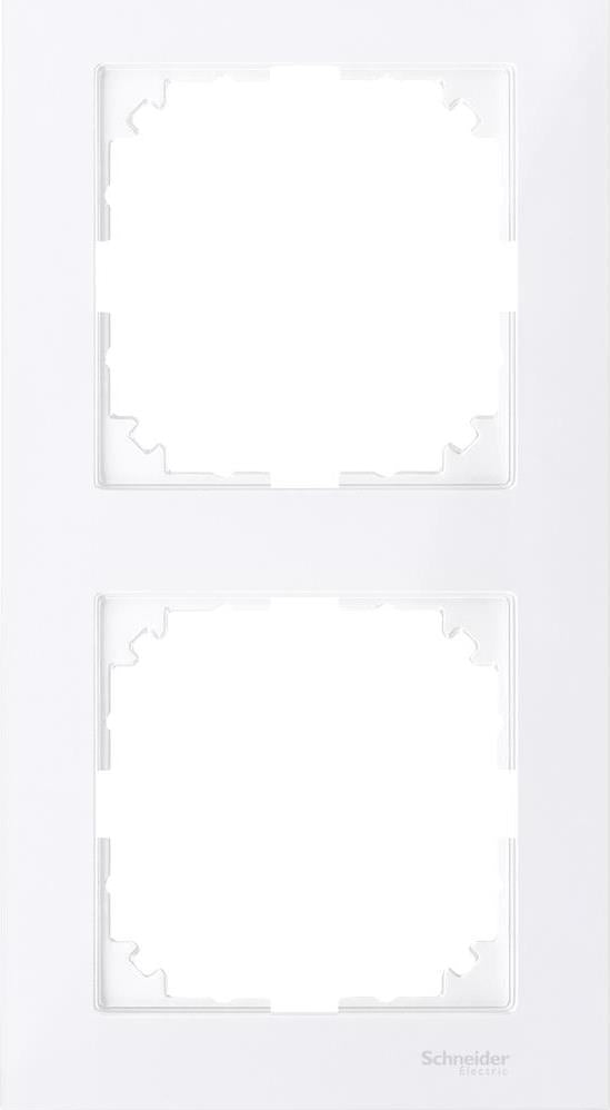 Рамка 2х цвят Активно бял, M-Pure System M  Merten SE, SCHNEIDER ELECTRIC, MTN4020-3625