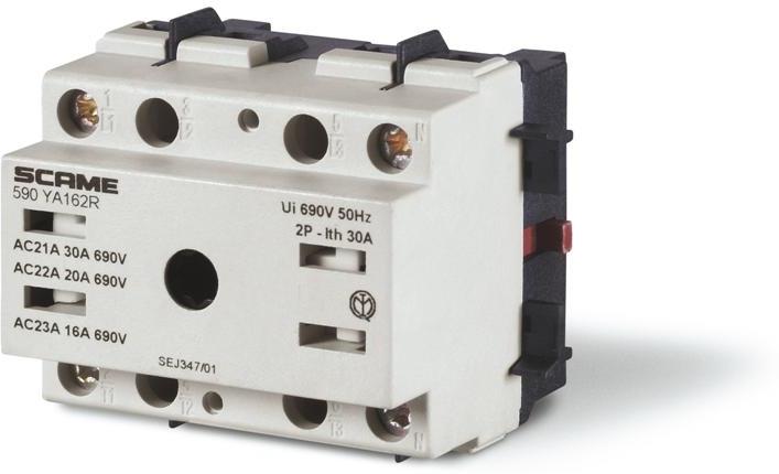 Пакетен прекъсвач Y1 16A 2P I-0 без ръкохватка COMMAND Scame, SCAME, 590.YA162R