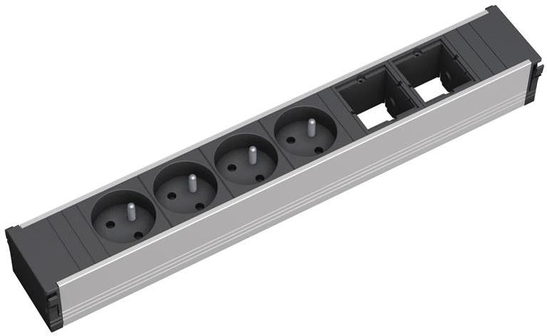 Модул за CONI 6M с 4х френски стандарт и 2х празни модула, цвят Черен, Bachmann, BACHMANN, B912.013