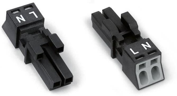 Куплунг 2P 1,50 mm2 черен WINSTA® MINI Wago, WAGO, 890-202