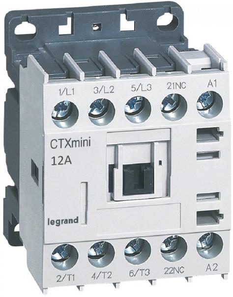 Контактор CTX3 mini 3P 5.5kW (12A AC-3) 1NC 230V 50/60Hz Legrand, LEGRAND НИСКО НАПРЕЖЕНИЕ, 417056