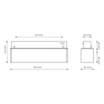 Линейна магнитна лампа за релсова система M-LINE, черна, 6 W, 480 lm, 4000 K, DPM, MTL-SPL-6W-B