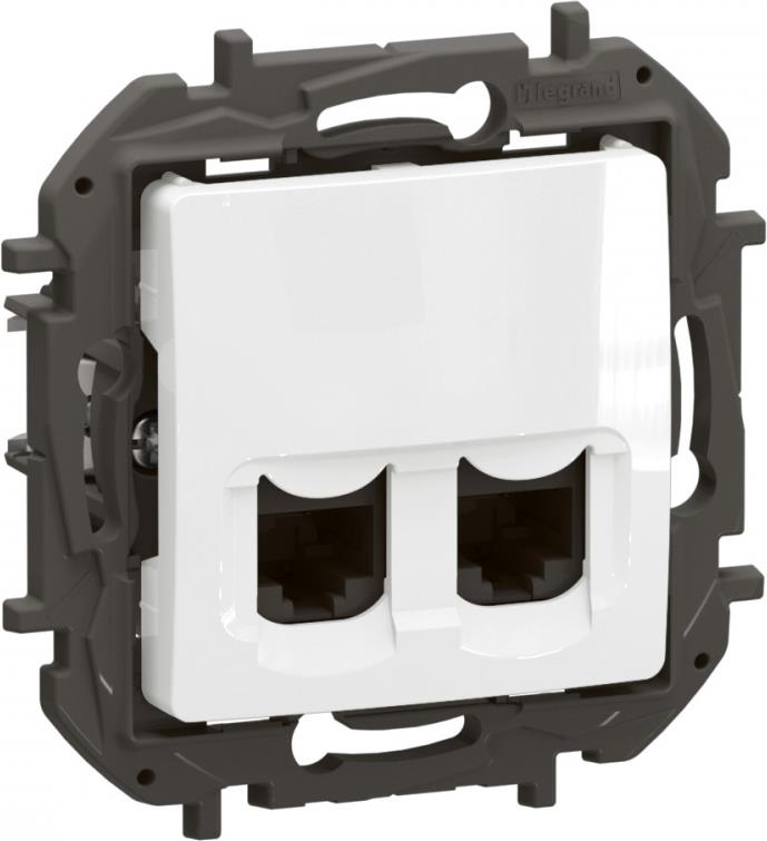 Розетка 2xRJ45 cat.6 UTP цвят Бял Niloe New Legrand, LEGRAND, NP4334WH