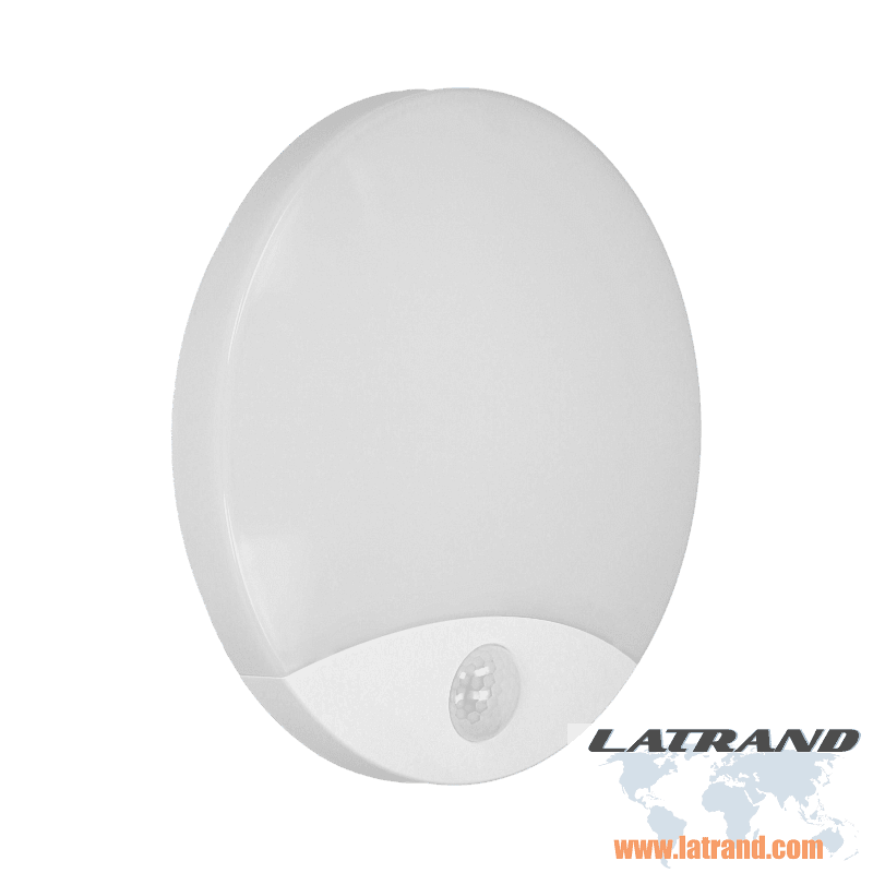 VIRAZON LED 15W, плафон със сензор за движение 1050lm, IP44, 4000K, млечно бял цвят - AD-PL-6064WLPMR4, ORNO