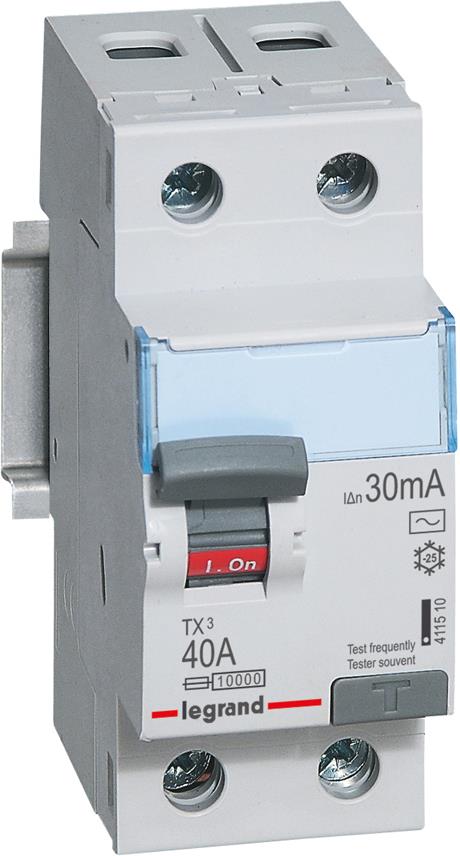 ДТЗ 2P 40A 30mА серия TX3 ID тип AC Legrand, LEGRAND НИСКО НАПРЕЖЕНИЕ, 411510