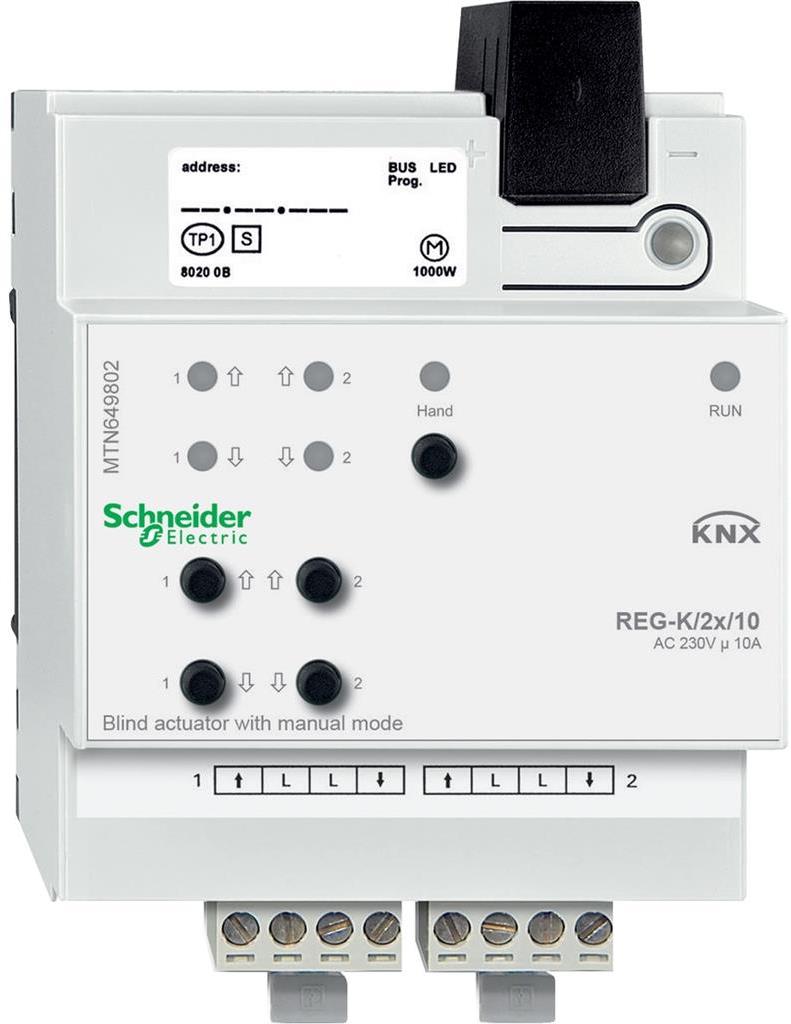 Актуатор щори с ръчно управление REG-K 2х 230Vac 10A 4DIN KNX SE, MTN649802
