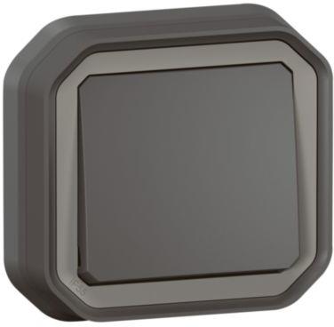 Девиаторен ключ моноблок за скрит монтаж цвят Антрацит IP55 Plexo New Legrand, LEGRAND, 69881L
