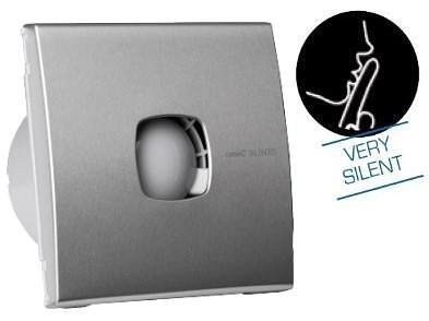 Вентилатор SILENTIS10 LOW NOISE ф100мм, цвят Инокс, 90м3/ч,12W, 30dB комплект с клапа CATA - C01072300