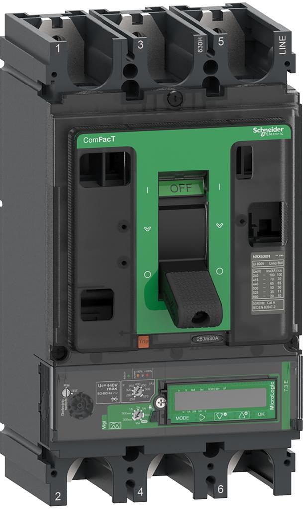 Автомат NSX630F 3P 570А електронна защита Micrologic 7.3E 36kA регулируем (In x 0.4…1) SE, SCHNEIDER ELECTRIC НИСКО НАПРЕЖЕНИЕ, C63F37E570