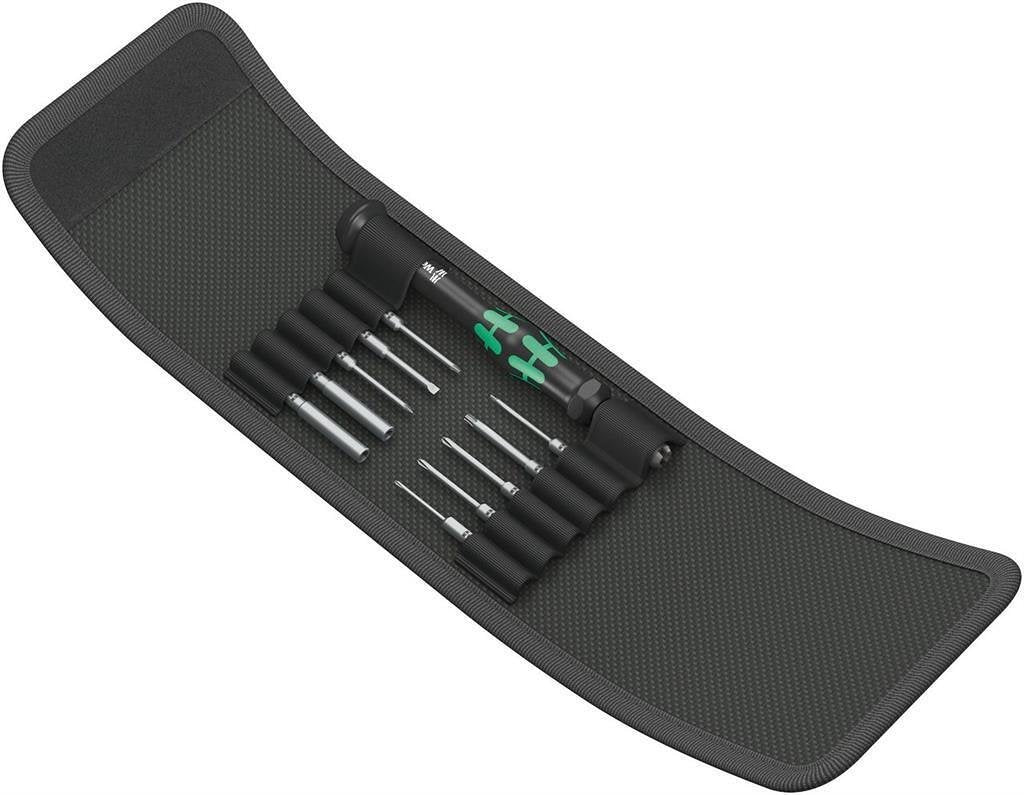 Комплект ръкохватка с остриета, 1x шлиц, 3x PH, 3x TX, 1x mx и 2x за гайки, Electronics 10 Kraftform Micro Wera - W073676