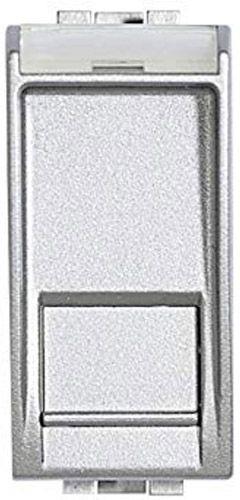 Розетка RJ45 cat.6 FTP конектор toolless IDC 1 мод. цвят Алуминий LL Bticino, BTICINO, NT4279C6F