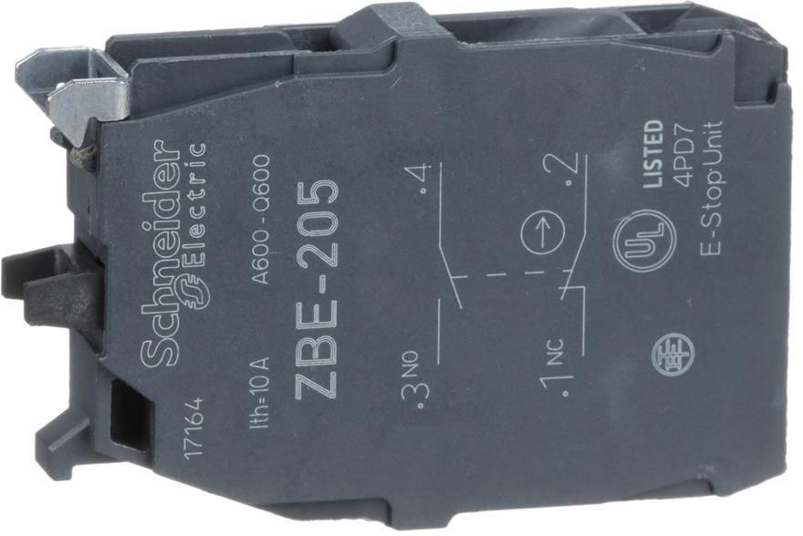 Контактен блок 1NO-1NC винтови клеми Ø22mm SE, SCHNEIDER ELECTRIC НИСКО НАПРЕЖЕНИЕ, ZBE205