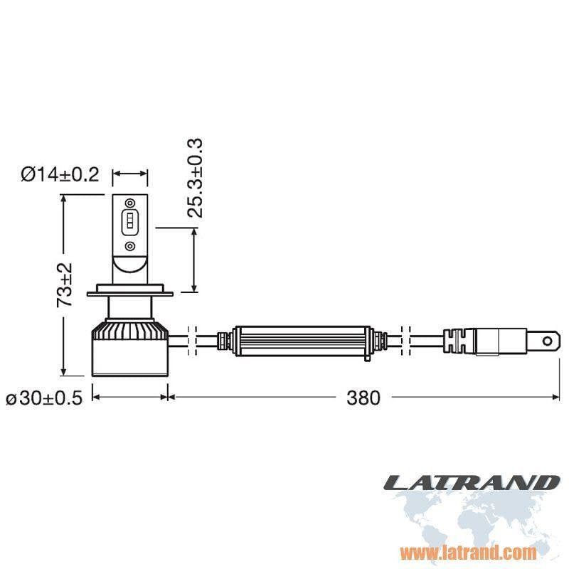 АВТОМОБИЛНА LED ЛАМПА 64210DWXTR H7 LED 3год 18W 12V PX26D FS2 OSRAM