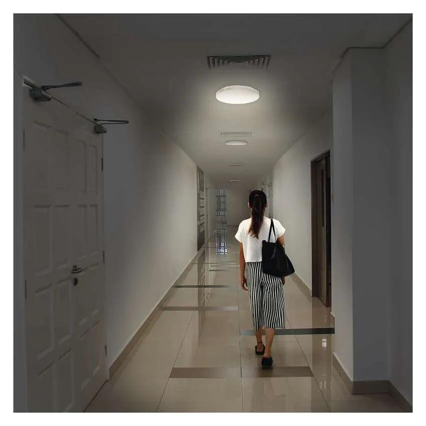 Плафон LED DN330 24W 4000K 2400lm 120° 30000h IP54 с датчик TORI EMOS