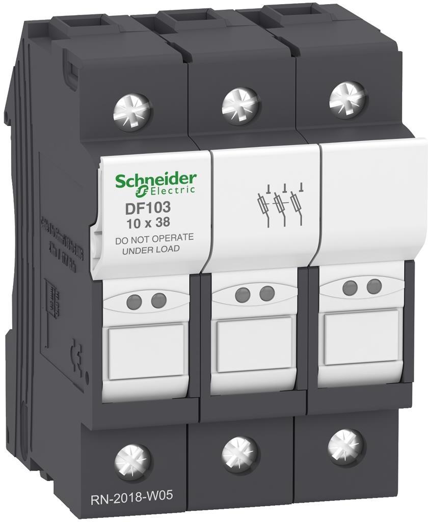 Разединител стопяем предпазител TeSys DF 3P 32A 10X38 mm SE, SCHNEIDER ELECTRIC НИСКО НАПРЕЖЕНИЕ, DF103