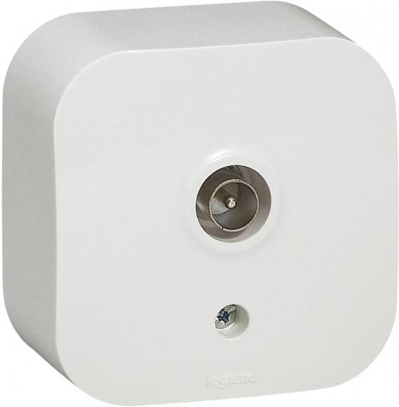 Pозетка TV тип коаксиал IP21 открит монтаж цвят Бял Forix Legrand, LEGRAND, 782415