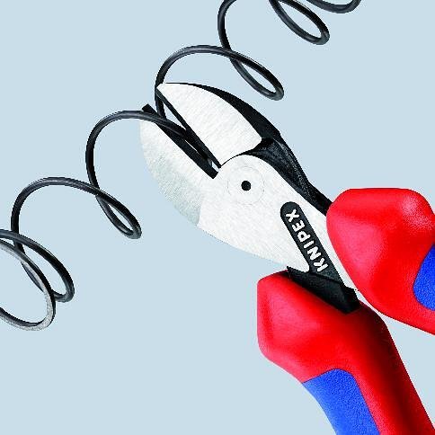 Клещи диагонални резачки усилени X-Cut, синьо-червена ръкохватка 160мм, Knipex - K7302160
