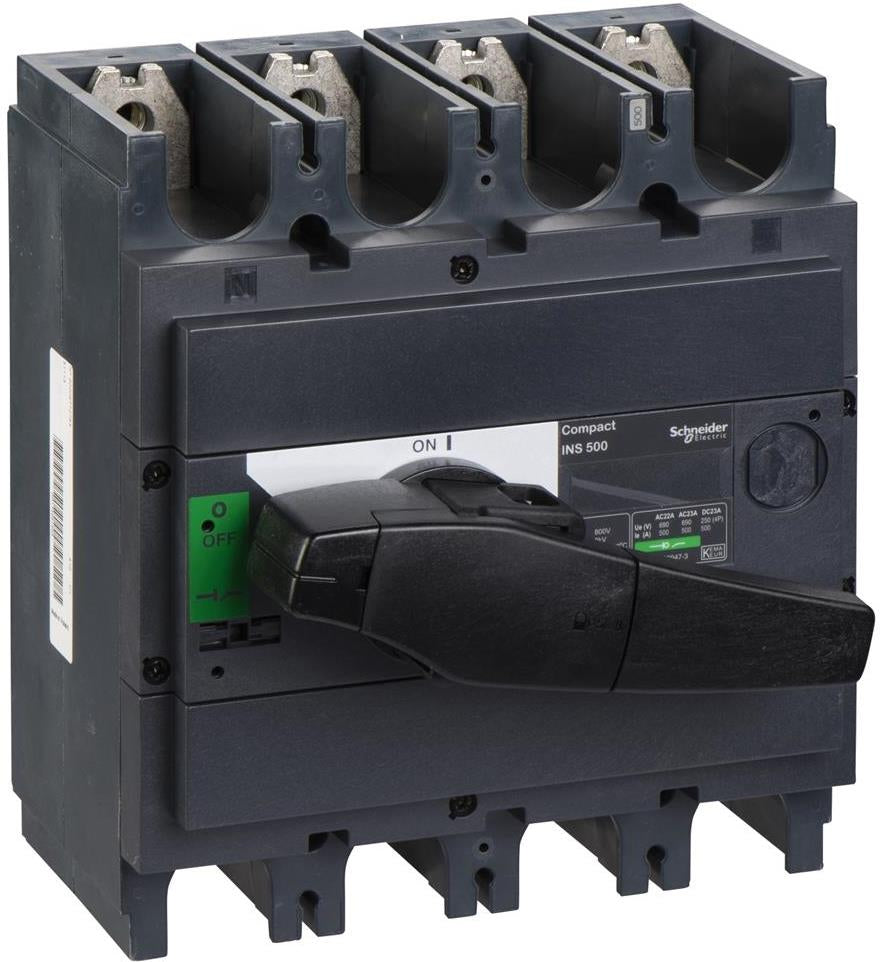 Товаров прекъсвач INS500 4P 500A с ръкохватка SE, SCHNEIDER ELECTRIC НИСКО НАПРЕЖЕНИЕ, 31113