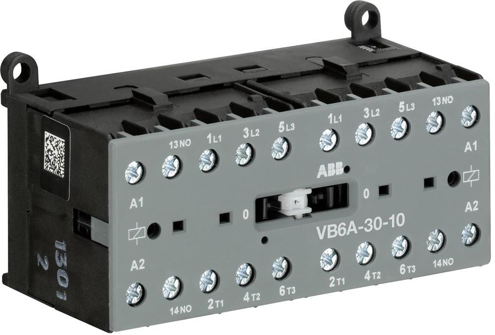 Контактор реверсивен VB6A-30-10 3P 4kW 1NO 24V 50-60Hz ABB, GJL1211911R0101