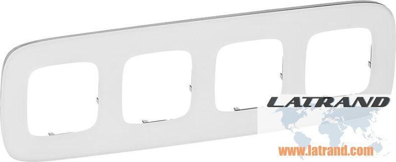 Рамка 4х цвят Бяло Стъкло Valena Allure Legrand - 755544