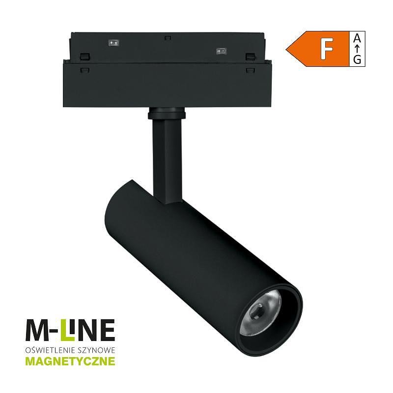 Магнитна лампа за релсова система M-LINE, черна,15 W, 1200 lm, 4000 K, DPM, MTL-ST-15W-B