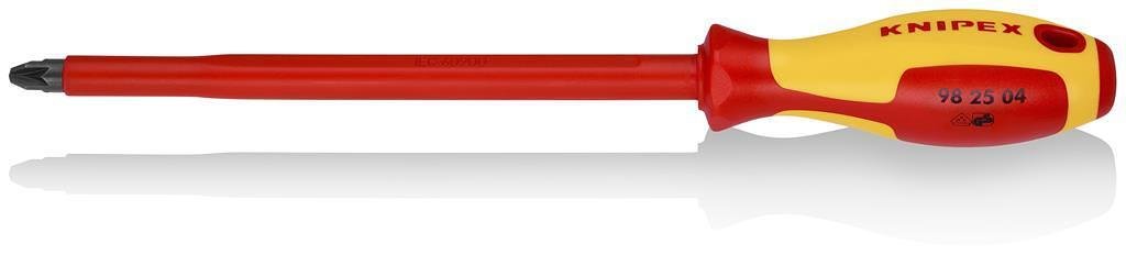 Отвертка PZ 4, VDE 1000V жълто-червена ръкохватка 320мм, Knipex - K982504