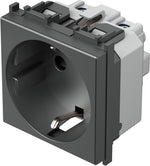 Контакт шуко 2P+E 16A 2 мод. цвят Антрацит Modul TEM, VM10AT
