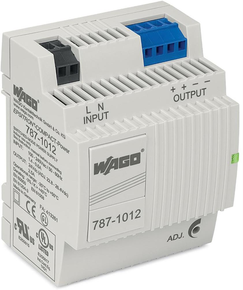 Захранващ блок 1P In:100...240Vac Out:24Vdc 2.5A Wago /до изчерпване/